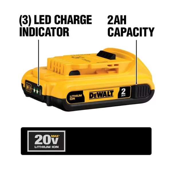 DEWALT 20-Volt MAX XR Cordless Brushless 3-1/4 in. Planer with (1) 20-Volt 2.0Ah Battery