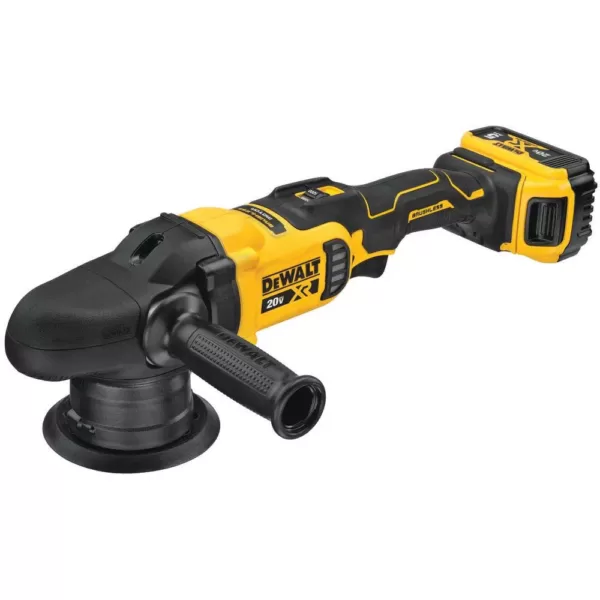 DEWALT 20-Volt MAX XR Cordless Brushless 5 in. Variable Speed Random Orbit Polisher with (2) 20-Volt 5.0Ah Batteries & Charger