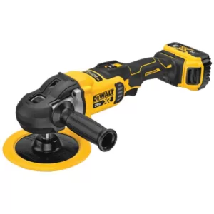 DEWALT 20-Volt MAX XR Cordless Brushless 7 in. Variable Speed Rotary Polisher with (2) 20-Volt 5.0Ah Batteries & Charger