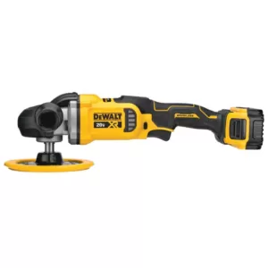 DEWALT 20-Volt MAX XR Cordless Brushless 7 in. Variable Speed Rotary Polisher with (2) 20-Volt 5.0Ah Batteries & Charger