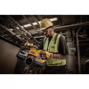 DEWALT 20-Volt MAX XR Cordless Brushless Deep Cut Band Saw with 4-1/2 in. Grinder & (2) 20-Volt Batteries 5.0Ah