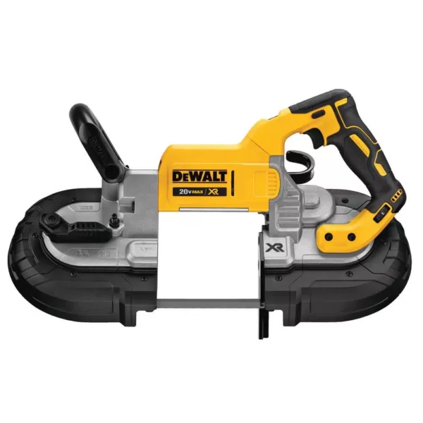 DEWALT 20-Volt MAX XR Cordless Brushless Deep Cut Band Saw with 4-1/2 in. Grinder & (1) 20-Volt Battery 5.0Ah & Charger