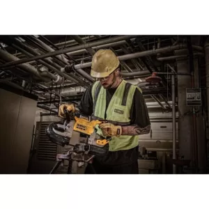 DEWALT 20-Volt MAX XR Cordless Brushless Deep Cut Band Saw with 1-1/2 in. Die Grinder & (2) 20-Volt Batteries 5.0Ah