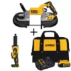 DEWALT 20-Volt MAX XR Cordless Brushless Deep Cut Band Saw with 1-1/2 in. Die Grinder & (1) 20-Volt Battery 5.0Ah & Charger