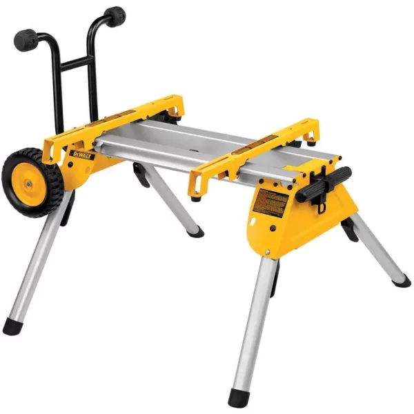 DEWALT 15 Amp Corded 8-1/4 in. Compact Jobsite Tablesaw with Bonus Heavy-Duty Rolling Table Saw Stand