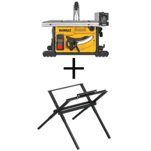 DEWALT 15 Amp Corded 8-1/4 in. Compact Jobsite Tablesaw with Bonus Compact Table Saw Stand