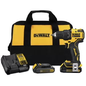 DEWALT 15 Amp Corded 10 in. Job Site Table Saw with Rolling Stand and Bonus Atomic 20-Volt Lithium-Ion 1/2 in. Drill Driver Kit