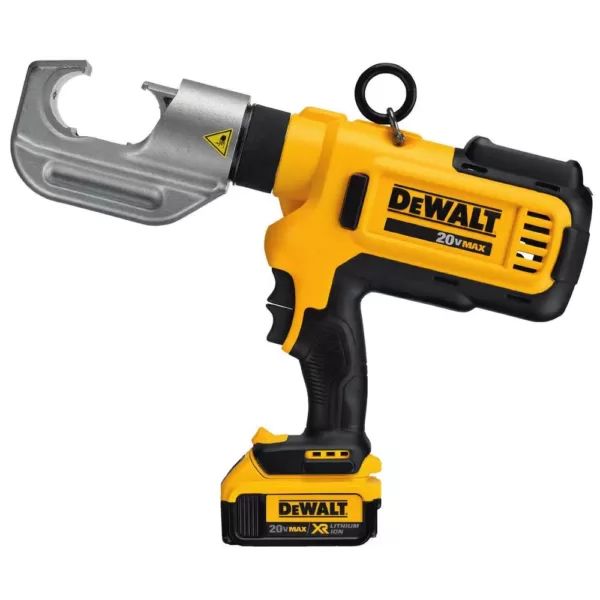 DEWALT 20-Volt MAX Cordless Died Cable Crimping Tool with (2) 20-Volt 4.0Ah Batteries, Charger & Case