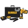 DEWALT 20-Volt MAX Cordless Died Cable Crimping Tool with (2) 20-Volt 4.0Ah Batteries, Charger & Case