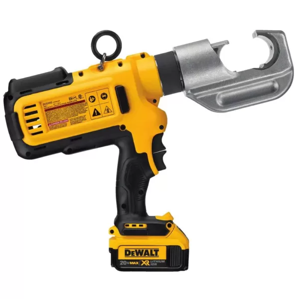 DEWALT 20-Volt MAX Cordless Died Cable Crimping Tool with (2) 20-Volt 4.0Ah Batteries, Charger, Case & Cable Cutting Tool