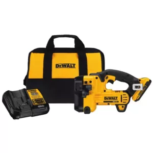 DEWALT 20-Volt MAX XR Cordless Barrel Grip Jigsaw with (1) 20-Volt 2.0Ah Battery & 3/8 in. Impact Wrench