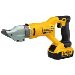 DEWALT 20-Volt MAX Cordless 14-Gauge Swivel Head Double Cut Shears with (2) 20-Volt Batteries 4.0Ah & Charger