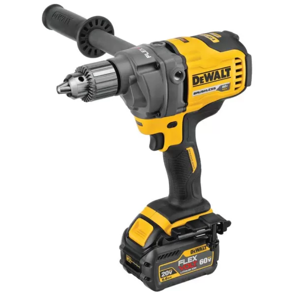 DEWALT FLEXVOLT 60-Volt MAX Cordless Brushless 1/2 in. Mixer/Drill with E-Clutch & (1) FLEXVOLT 6.0Ah Battery