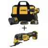 DEWALT ATOMIC 20-Volt MAX Cordless Brushless Compact 1/2 in. Drill/Driver, (2) 20-Volt 1.3Ah Batteries & Oscillating Tool