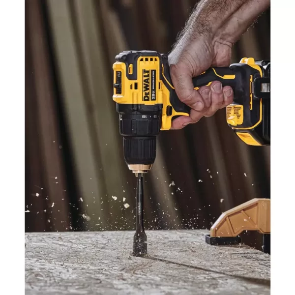 DEWALT ATOMIC 20-Volt MAX Cordless Brushless Compact 1/2 in. Drill/Driver, (2) 20-Volt 1.3Ah Batteries & Reciprocating Saw