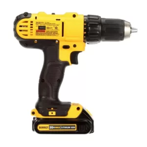 DEWALT 20-Volt MAX Cordless 1/2 in. Drill/Driver, (2) 20-Volt 1.3Ah Batteries, Charger & Bag