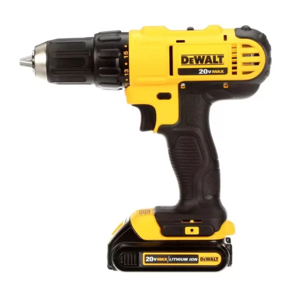 DEWALT 20-Volt MAX Cordless 1/2 in. Drill/Driver, (2) 20-Volt 1.3Ah Batteries, (1) 20-Volt 3.0Ah Battery & Charger