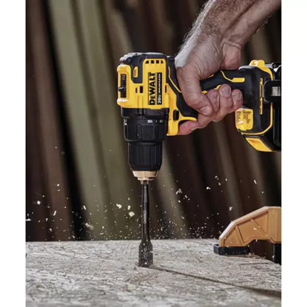 DEWALT ATOMIC 20-Volt MAX Cordless Brushless 1/2 in. Drill/Driver Kit, (1) 4.0Ah Battery, 4-1/2 in. Circular Saw & Tough System