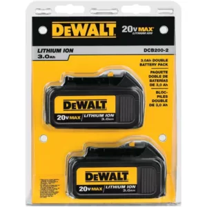 DEWALT 20-Volt MAX Premium Lithium-Ion 3.0Ah Battery Pack (2-Pack)