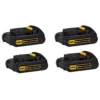 DEWALT 20-Volt MAX Compact Lithium-Ion 1.5Ah Battery Pack (4-Pack)