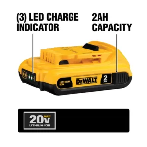 DEWALT 20-Volt MAX Compact Lithium-Ion 2.0Ah Battery Pack (3-Pack)