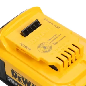 DEWALT 20-Volt MAX Compact Lithium-Ion 2.0 Ah Battery Pack and 20-Volt MAX XR Lithium-Ion Battery Pack 4.0 Ah