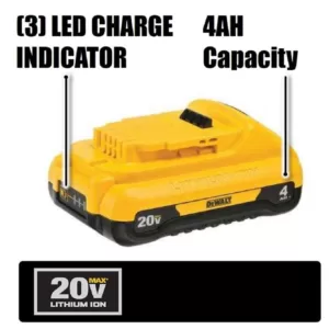 DEWALT 20-Volt MAX Compact Lithium-Ion 4.0Ah Battery Pack (6-Pack)