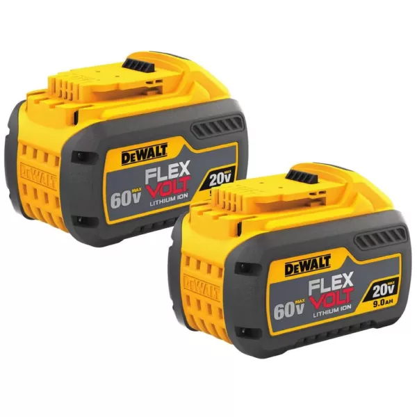 DEWALT FLEXVOLT 20-Volt/60-Volt MAX Lithium-Ion 9.0Ah Battery Pack (2-Pack)