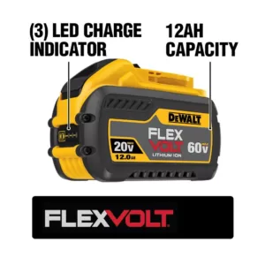 DEWALT FLEXVOLT 20-Volt/60-Volt MAX Lithium-Ion 12.0Ah Battery (3-Pack)