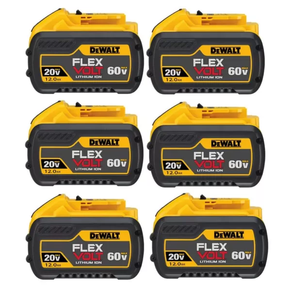 DEWALT FLEXVOLT 20-Volt/60-Volt MAX Lithium-Ion 12.0Ah Battery (6-Pack)