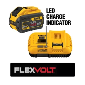 DEWALT FLEXVOLT 20-Volt/60-Volt MAX Lithium-Ion 12.0Ah Battery with Fan Cooled Fast Charger