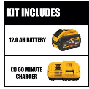 DEWALT FLEXVOLT 20-Volt/60-Volt MAX Lithium-Ion 12.0Ah Battery with Fan Cooled Fast Charger