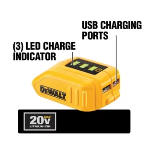 DEWALT 12-Volt/20-Volt Max USB Power Source