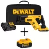 DEWALT 20-Volt MAX Cordless Compact Reciprocating Saw with (1) 20-Volt Battery 2.0Ah, (1) 20-Volt Battery 5.0Ah & Charger