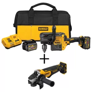 DEWALT FLEXVOLT 60-Volt MAX Cordless Brushless 1/2 in. Stud & Joist Drill, (2) FLEXVOLT 6.0Ah Batteries & Angle Grinder