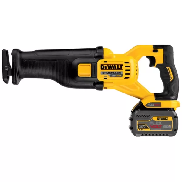 DEWALT FLEXVOLT 60-Volt MAX Cordless Brushless 4-1/2 in. Angle Grinder, (1) FLEXVOLT 6.0Ah Battery & 1/2 in. Impact Wrench