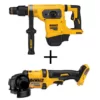 DEWALT FLEXVOLT 60-Volt MAX Cordless Brushless 1-9/16 in. SDS MAX Combination Rotary Hammer & 4-1/2 in. Grinder