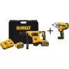 DEWALT FLEXVOLT 60-Volt MAX Brushless 1-9/16 in. SDS MAX Rotary Hammer, (2) FLEXVOLT 9.0Ah Batteries & 1/2 in. Impact Wrench