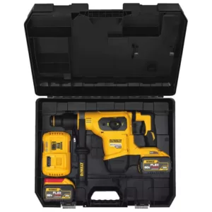 DEWALT FLEXVOLT 60-Volt MAX Brushless 1-9/16 in. SDS MAX Rotary Hammer, (2) FLEXVOLT 9.0Ah Batteries & 1/2 in. Impact Wrench