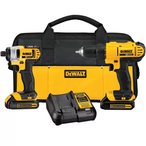 DEWALT 20-Volt MAX Cordless Drill/Impact Combo Kit (2-Tool) with (2) 20-Volt 1.3Ah Batteries, Charger & Reciprocating Saw