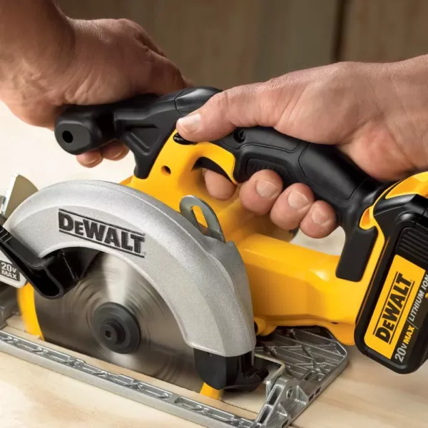 DEWALT 20-Volt MAX Cordless Drill/Impact Combo Kit (2-Tool) with (2) 20-Volt 1.3Ah Batteries, Charger & 6-1/2 in. Circular Saw