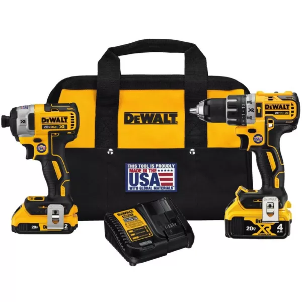 DEWALT 20-Volt MAX XR Cordless Brushless Hammer Drill/Impact Combo Kit (2-Tool) with (1) 4.0Ah, (1) 2.0Ah Battery & Recip Saw