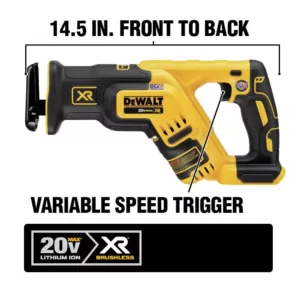 DEWALT 20-Volt MAX XR Cordless Brushless Drill/Reciprocating Saw Combo Kit (2-Tool) with (2) 20-Volt 5.0Ah Batteries & Charger