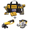 DEWALT 20-Volt MAX Cordless Brushless Combo Kit (2-Tool) with (1) FLEXVOLT 6.0Ah, (1) 20-Volt 2.0 Battery, Circ Saw & Grinder