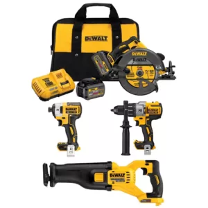 DEWALT FLEXVOLT 60-Volt MAX Cordless Combo Kit (4-Tool) with (2) FLEXVOLT 6.0Ah Batteries