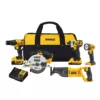 DEWALT 20-Volt MAX Cordless Combo Kit (5-Tool) with (1) 20-Volt 4.0Ah Battery, (1) 20-Volt 2.0Ah Battery & Charger