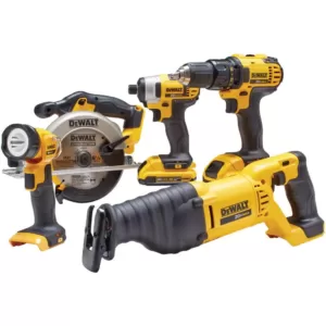 DEWALT 20-Volt MAX Cordless Combo Kit (5-Tool) with (1) 20-Volt 4.0Ah Battery, (1) 20-Volt 2.0Ah Battery & Charger