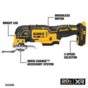 DEWALT 20-Volt MAX Cordless Combo Kit (5-Tool) with (1) 20-Volt 4.0Ah Battery, (1) 20-Volt 2.0Ah Battery & Charger