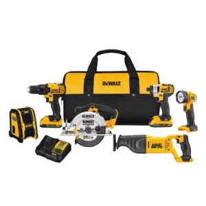 DEWALT 20-Volt MAX Cordless Combo Kit (6-Tool) with (2) 20-Volt 2.0Ah Batteries & Charger