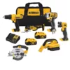 DEWALT 20-Volt MAX Cordless Combo Kit (6-Tool) with (2) 20-Volt 4.0Ah Batteries & Charger